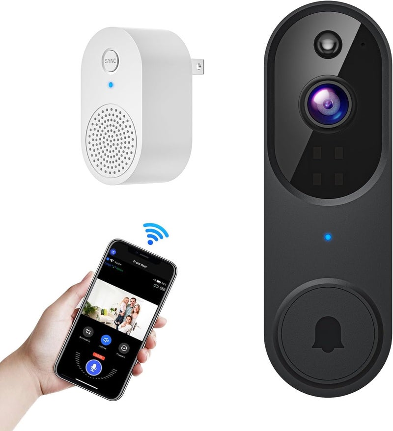 Orbitell Wireless Wi-Fi Video Doorbell Camera with Two Way Audio, AI Motion Detection, Night Vision and Cloud Storage, 2.4G Wi-Fi only - Image 1